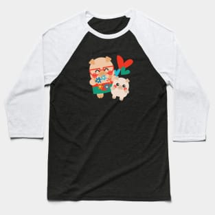 Mom And Piglet Baseball T-Shirt